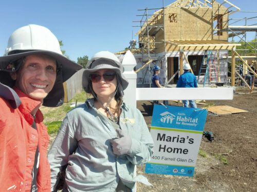 Volunteering with Habitat for Humanity