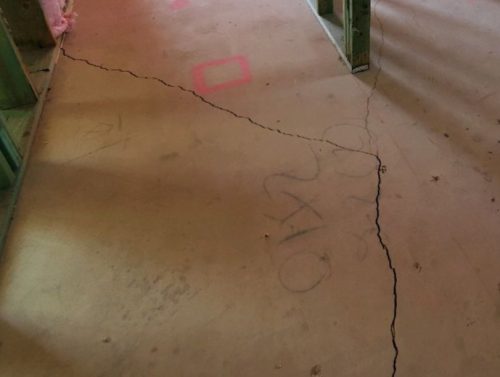 Big crack in foundation Pre-pour foundation inspection Austin