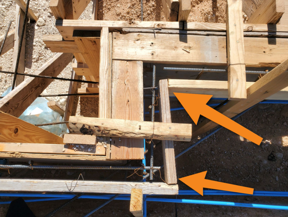 Forms not straight Pre-pour foundation inspection Austin